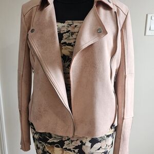 Maurices Blush Leather Moto Jacket